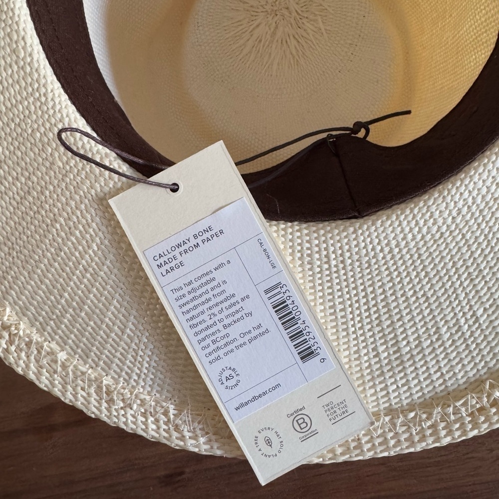 NWT WILL + BEAR Calloway Bone White Straw Felt Fedora
L - Picture 9 of 10
